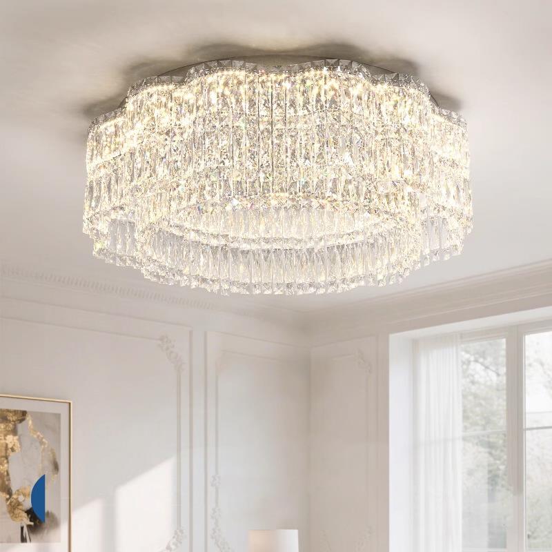 法式轻奢水晶吸顶灯客厅主灯简约大气高级感家用设计师饭厅卧室灯