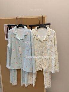 秋冬哈基米双面海岛绒套装 甜美可爱加厚睡衣女士家居服 翻领开衫