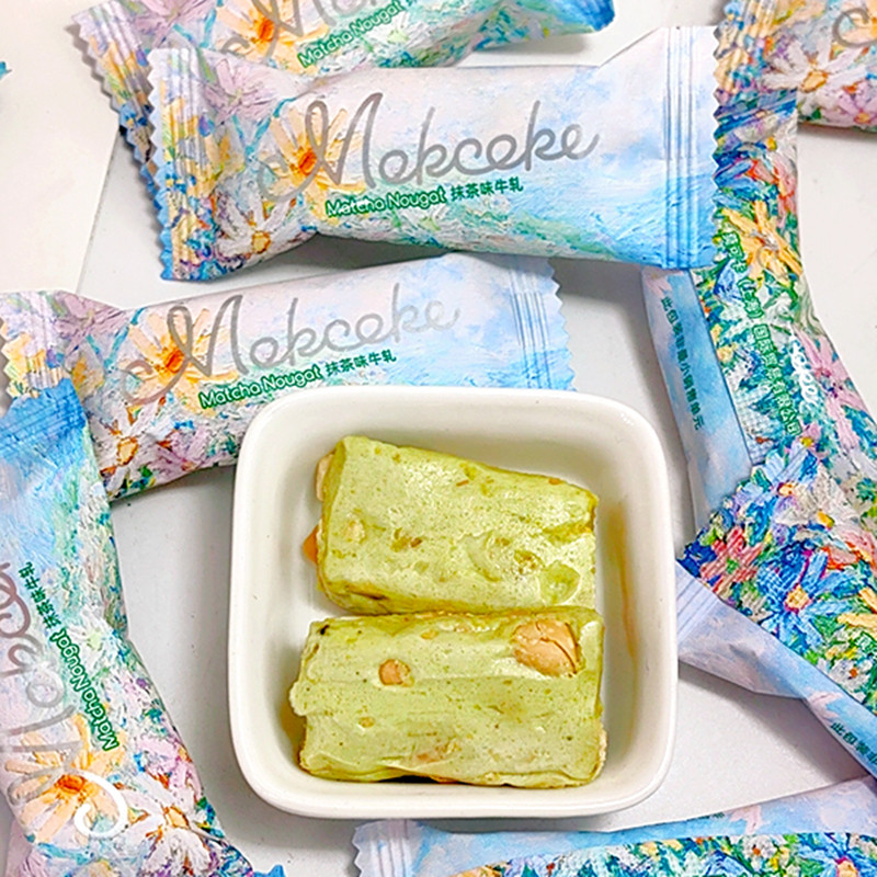 mokcoke莫可卡春日抹茶味牛轧糖结婚喜糖散装糖果零食休闲食品