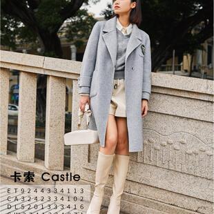 ET9244334113卡索castle毛呢外套冬2024新款商场同款显瘦保暖大衣