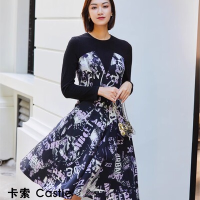 castle连衣裙爆款A字显瘦裙女