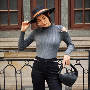 CW1241334841卡索castle上衣韩版打底毛针织衫保暖时尚显瘦百搭女