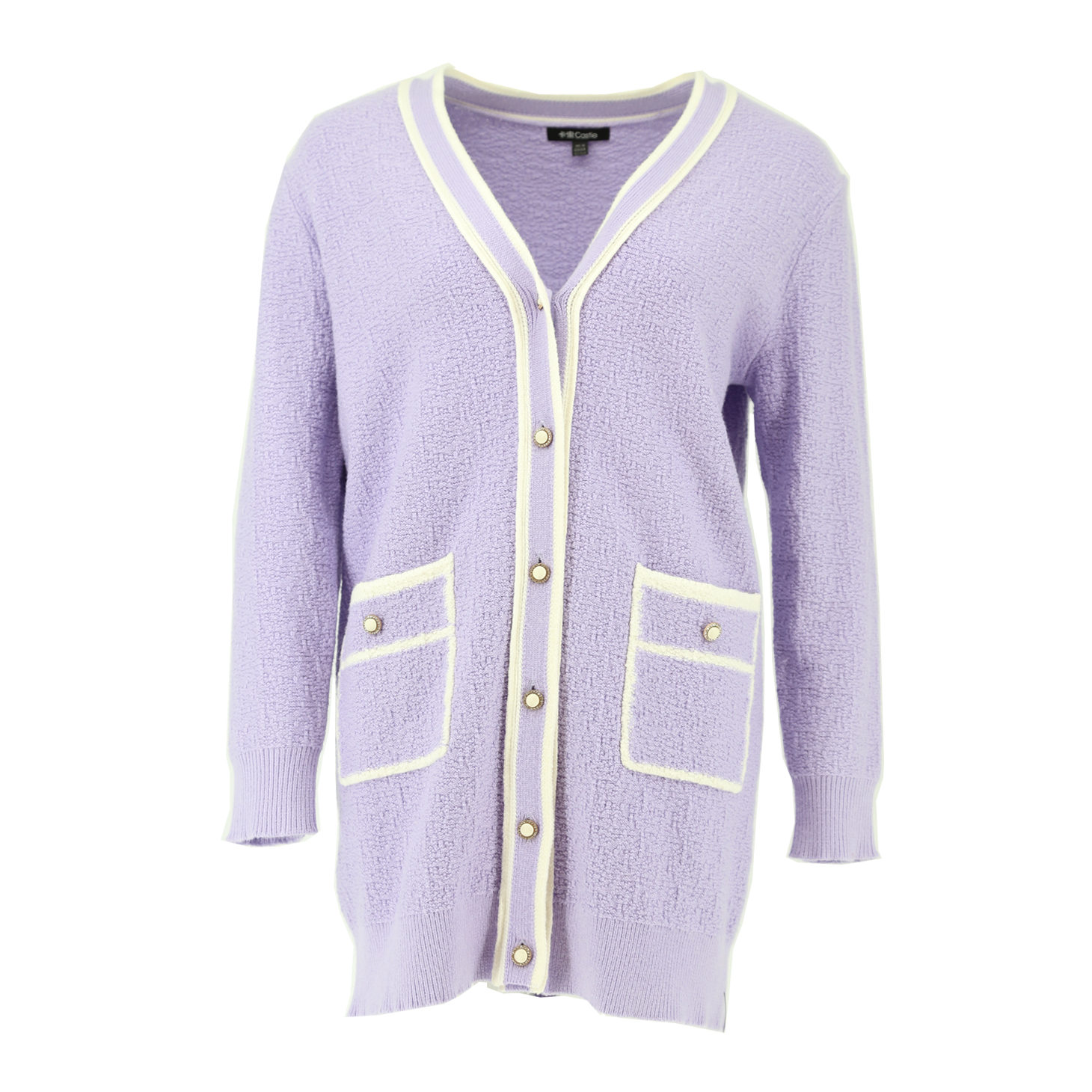 EW2243353710卡索针织拼色中长款外套