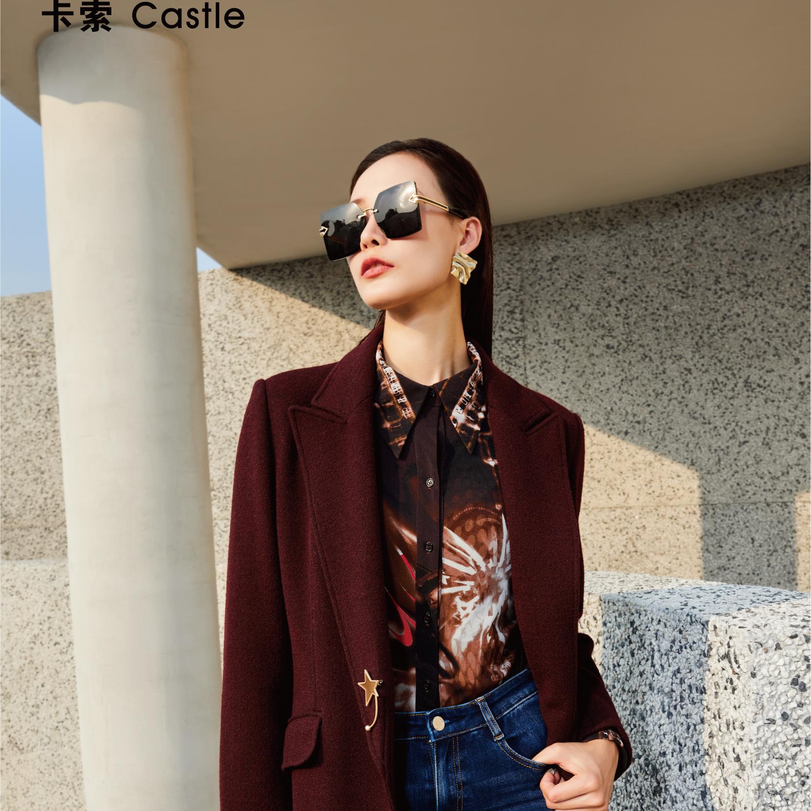 卡索castle上衣女时尚百搭衬衫