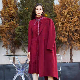 ET9245334405卡索castle毛呢外套高端纯色新年高级感大衣外套女装