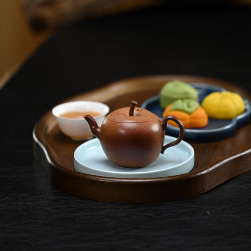 中式紫砂原矿仿生器苹果
