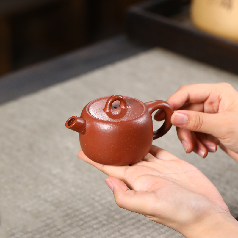 原矿红降坡泥手工钢炮嘴德钟壶