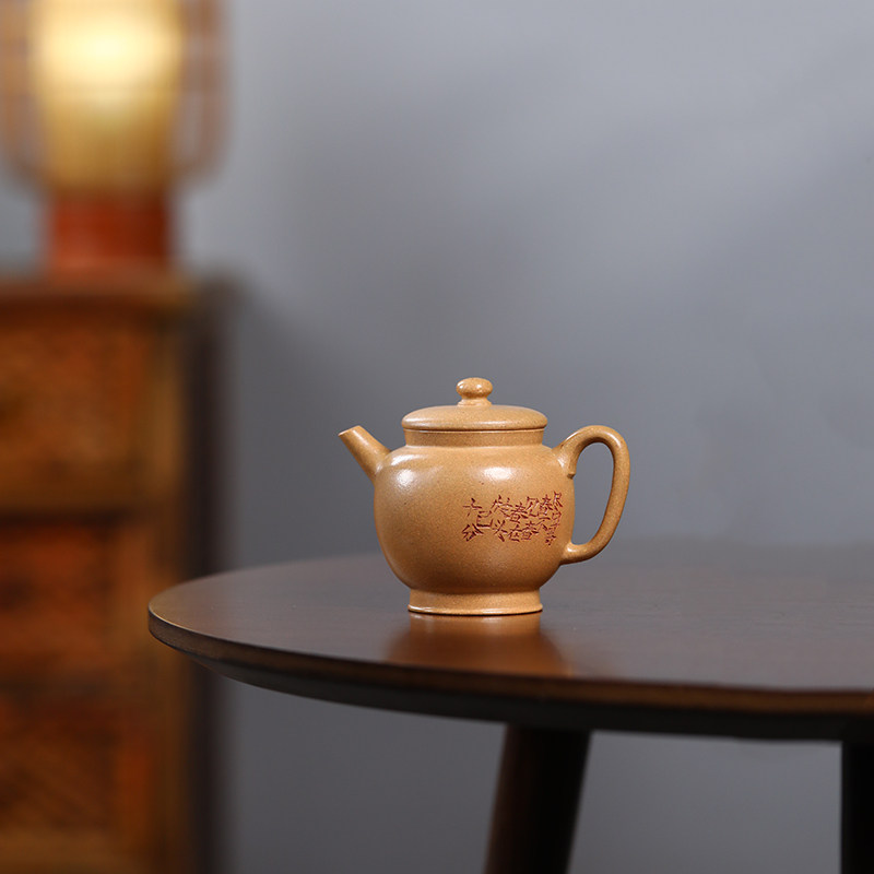 宜兴紫砂壶原矿老段泥系列纯手工功夫文人茶器太湖石宫灯秋水壶