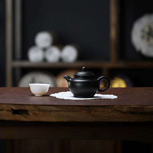 中式紫砂捂灰原矿掇只