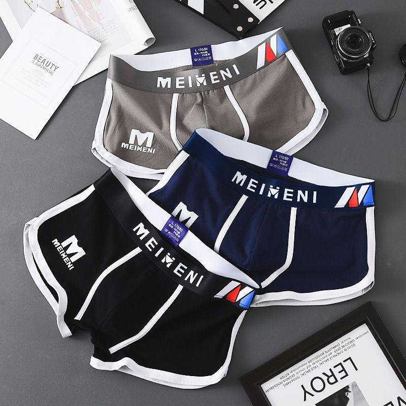 运动男士内裤平角裤纯棉高档时尚潮流个性短裤头舒适学生四角裤衩,女士内衣/男士内衣/家居服,平角裤,淘宝优惠券,粉丝福利购,淘宝优惠卷