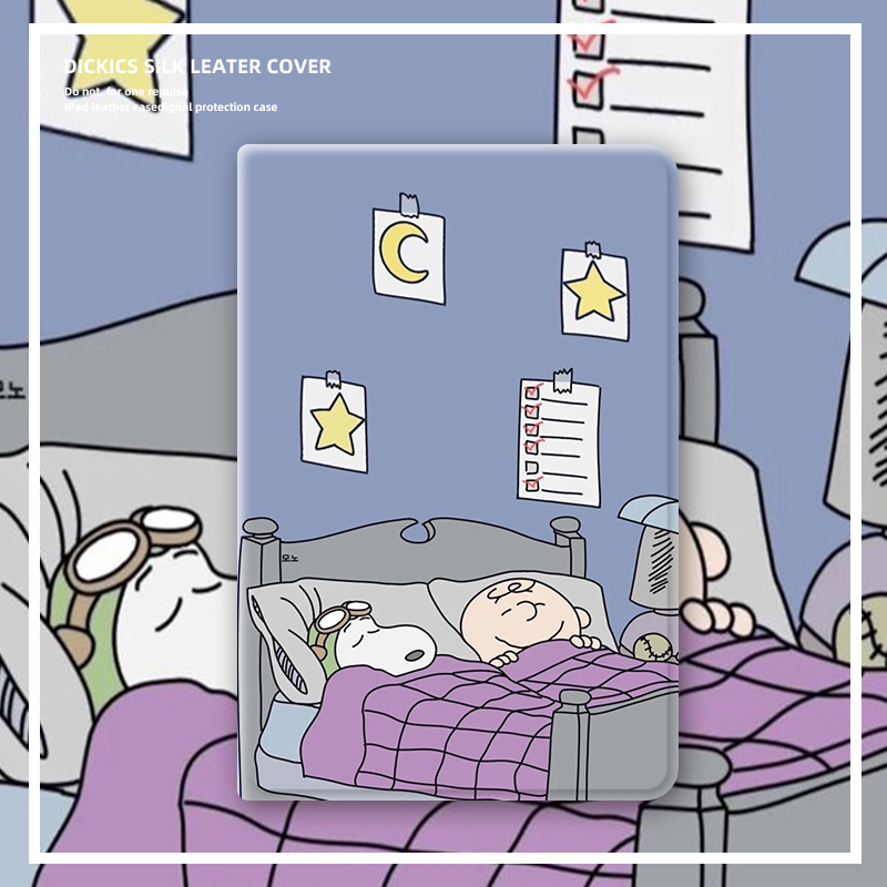 适用ipad保护套pro2022平板壳2021第10代9苹果air5查理史努比11寸3新mini6迷你2全包4防摔2018三折2020带笔槽