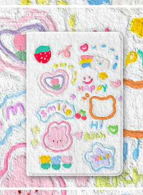 适用ipad保护套2022平板2021壳ipadair5第10代9苹果ipadpro11寸2018可爱小兔ipadmini6迷你2全包3硅胶4带笔槽