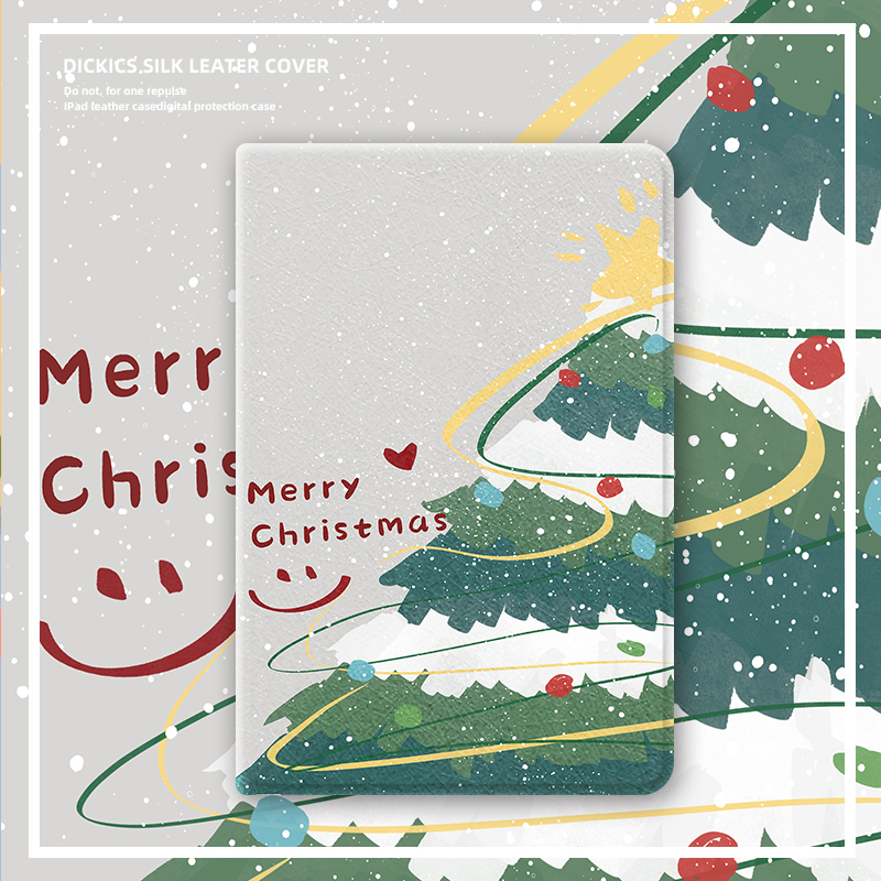 适用ipad保护套2022平板2021壳ipadair5第10代9苹果ipadpro11寸2018圣诞树ipadmini6迷你2全包3硅胶4带笔槽壳