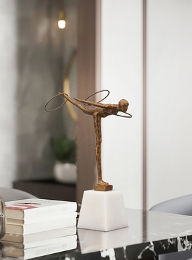 样板间铸铁柜子软装饰品人物雕塑