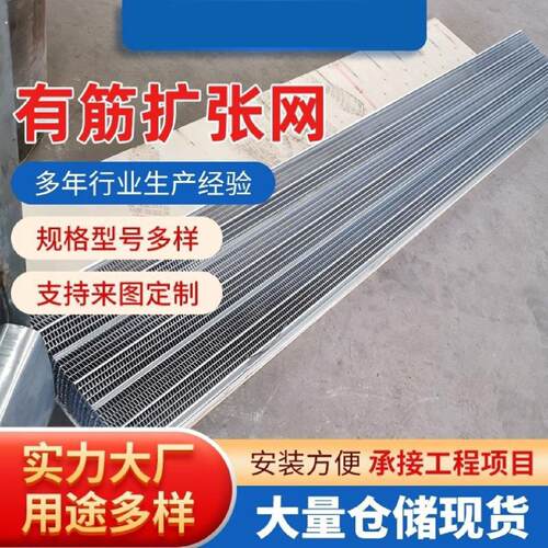 轻钢别墅灌浆网模热镀锌有筋扩张网钢网箱拉伸免拆模板喷浆挂网