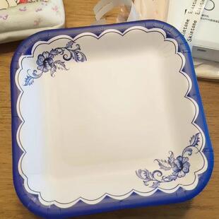 一次性吐骨碟纸家用食品级吐骨头盘碟小盘子餐桌垃圾渣盘吐骨头碟