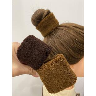 丸子头专用加宽粗皮套皮筋高马尾绑头发发绳高弹力发饰发圈头绳女