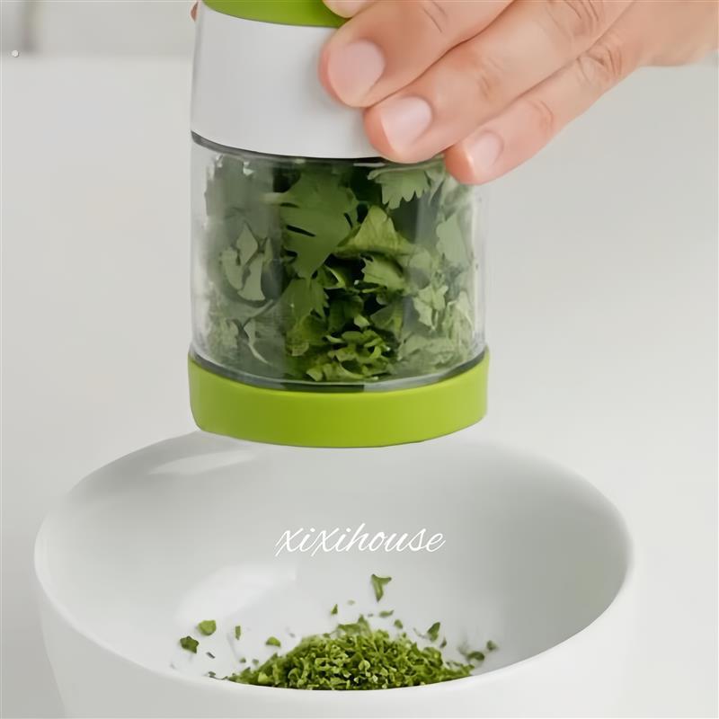 香菜切碎器家用不伤手厨房葱蒜磨碎器白绿配色易保存多功能用具
