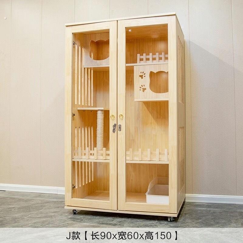 。猫笼别墅猫咪实木笼子豪华双层三层家用柜大自由空间大号屋独立