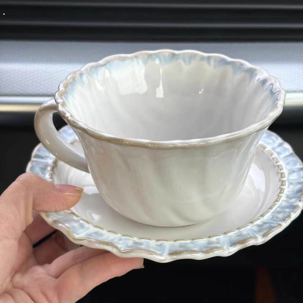 高颜值咖啡杯子陶瓷高档精致特别好看女士个人专用拿铁杯高级感