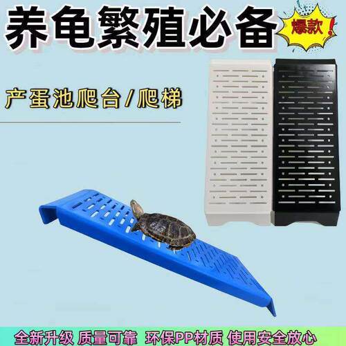 可沉水乌龟发色爬台爬梯带钩防滑爬坡高水位爬梯龟缸