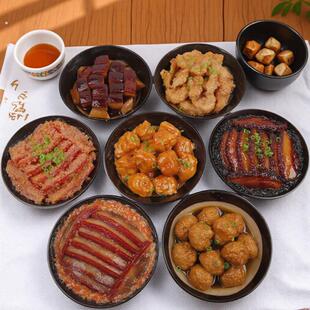 仿真美食模型特色小吃蒸碗预制菜样品道具假菜扣碗模具关中八大碗