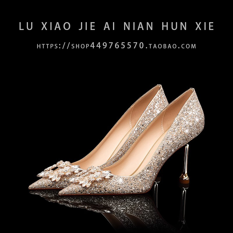 主纱婚鞋女婚纱新娘鞋2025新款