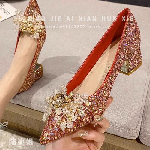 定制婚鞋女-送小礼品-达人推荐