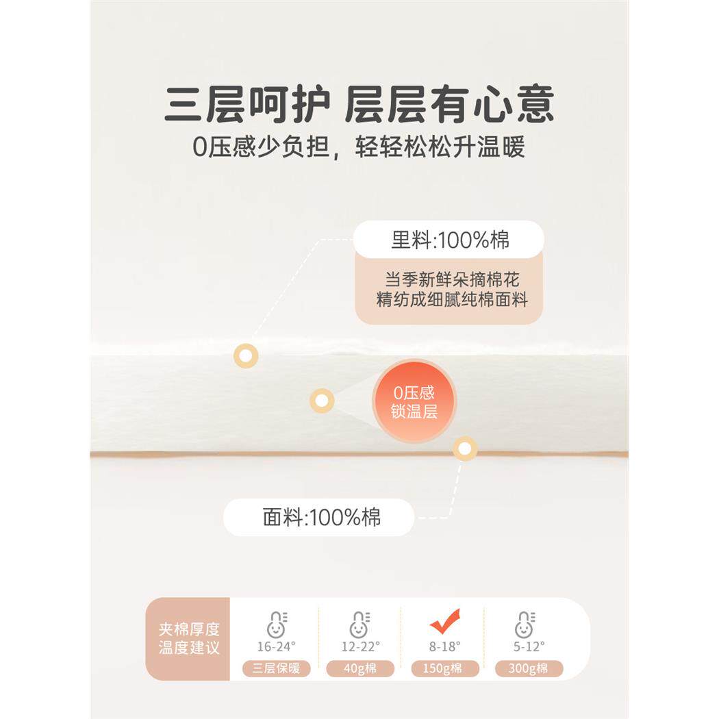 婴儿夹棉连体衣宝宝秋冬