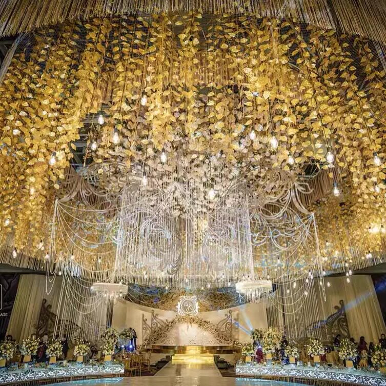 仿真金色银色藤条假花塑