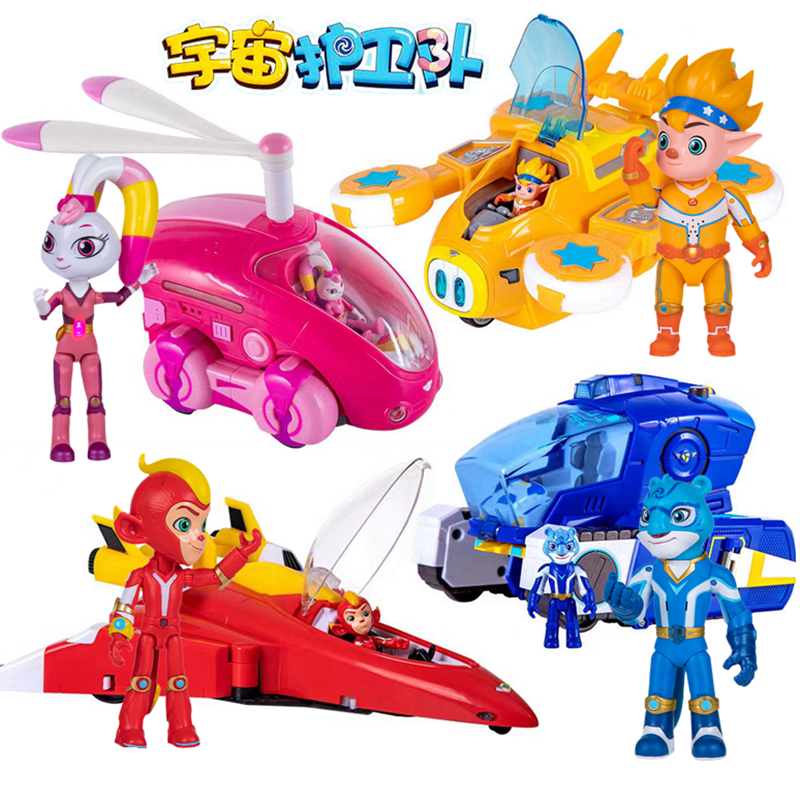 宇宙护卫队声光变形机甲人偶玩具