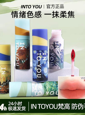 已停产！IN TOYOU梵高联名唇泥唇釉V02刺阳intoyouV04 葵木印度油