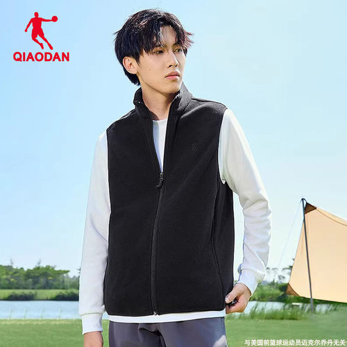 乔丹马甲摇粒绒户外冲锋衣男