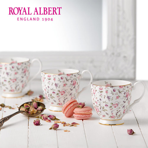 royalalbert皇家玫瑰满花骨瓷
