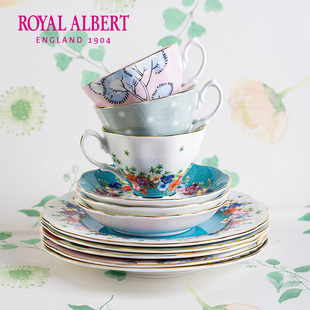 下午茶咖啡杯新品 Royal Albert皇家阿尔伯特百年杯碟盘三件套英式