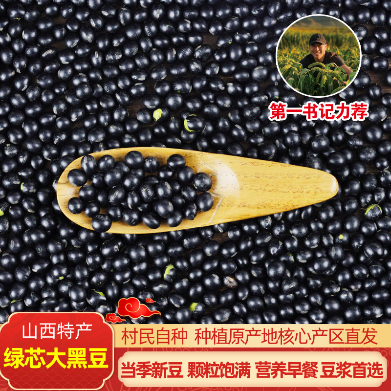 山西特产绿芯打豆浆专用黑豆
