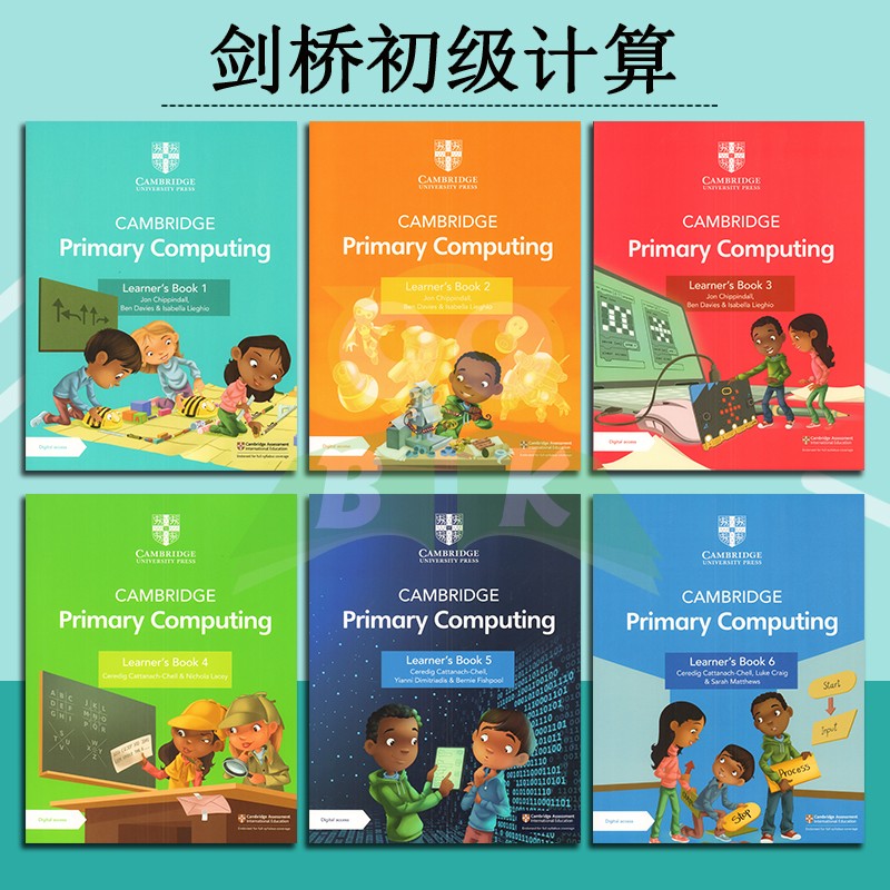剑桥国际小学英语教材 新版Cambridge Primary Computing Learner's Book 1 2 3456级计算机学生书含学习账号少儿英文原版进口书籍