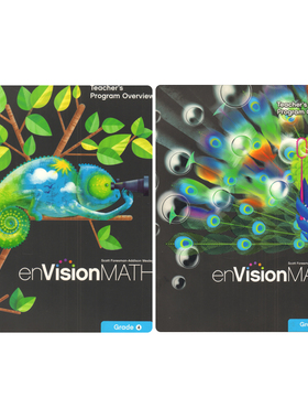 清仓特惠原版英语教材EnVision Math Grade 4 5级教师概览项目教辅
