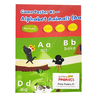 牛津幼儿英语Get Set Go Phonics game posters K1K2K3 挂图幼儿3-6岁英语自然拼读教材幼儿园早教英文书籍可点读游戏挂图海报互动