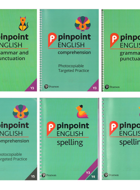 原版进口 Pinpoint English 精确定位英语 Y3Y4Y5Y6 Grammar and Punctuation语法和标点符号 Comprehension理解力 Spelling拼写