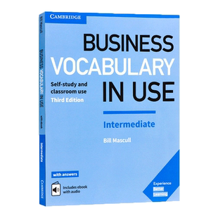 原版剑桥商业英语词汇书Business Vocabulary in Use Elementary/Intermediate/Advanced商务英语在职学习书籍
