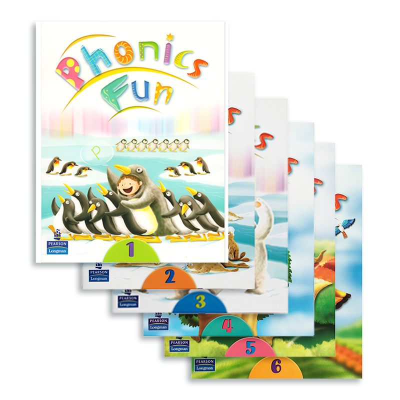 现货 longman Phonics Fun 123456 级别主课本学生套装含练习册 香港朗文少儿英语自然拼读 外国语学校自然拼读教材phonics课本