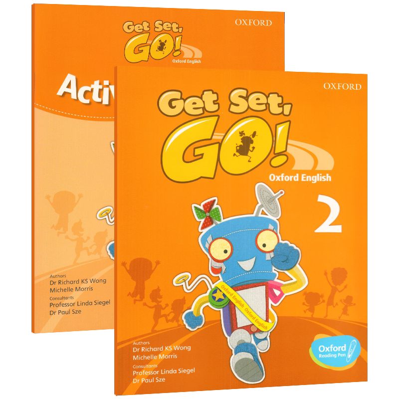 现货 get set go 2级别学生套装 学生书 主课本 练习册 3-6岁幼儿启蒙英语幼儿园小班下册教辅二级支持牛津点读笔 gsg