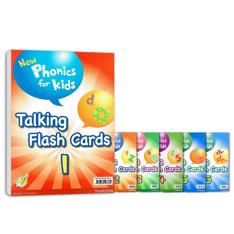 现货 New Phonics for kids cards 1/2/3/4/5/6 级别教学卡片 原版培生香港朗文幼儿英语自然拼读教材 儿童启蒙幼儿小班教材