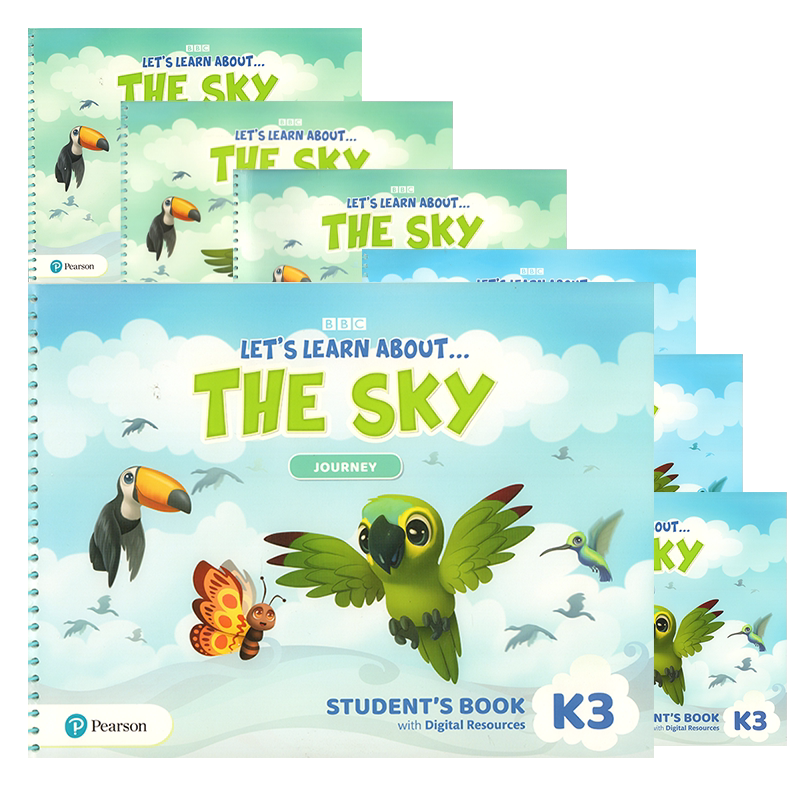 原版培生朗文幼儿园英语教材 Let's Learn About the sky K3 学生书/教师书 低 高阶 活动手册 全系列 让我们了解天空课本