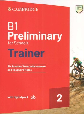 原版 Cambridge B1 Preliminary for Schools Trainer 2 考试模拟题目试卷 带音频答案 新版剑桥PET考试B1青少版 含在线账号