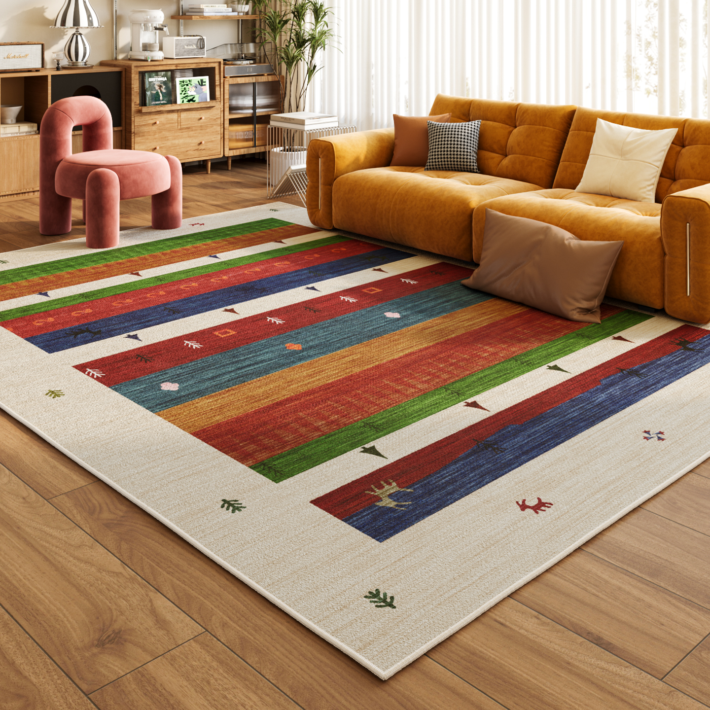 客厅地毯防滑可擦洗可定制