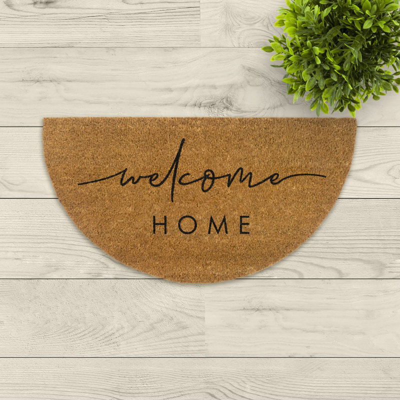 印度进口椰棕垫美式半圆复古玄关进门口入户门厅地垫防滑除尘脚垫