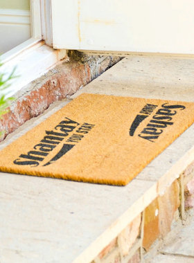 印度进口美式入户门标语蹭土脚垫 Sashay Away Shantay You Stay