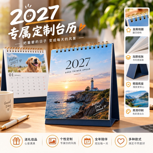台历定制2027年新款日历定做企业